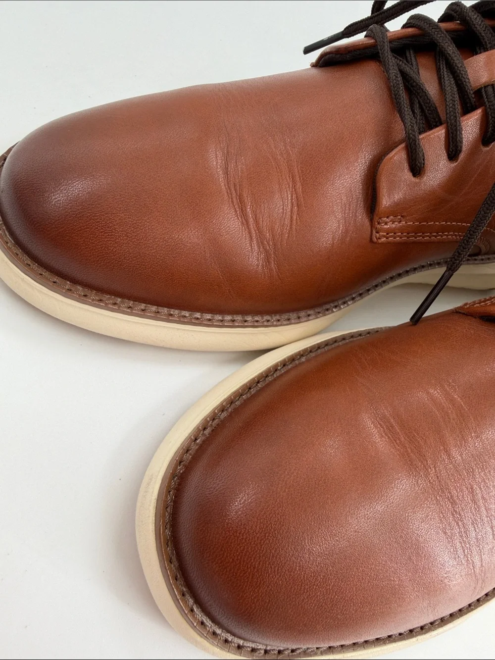 Cole Haan Men's Grand Remix Oxford Derby Dress Shoe British Tan-Ivory Mens 7.0
